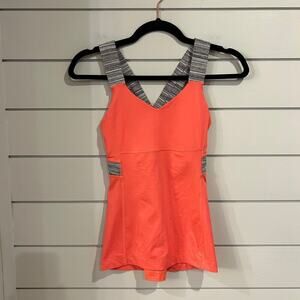 lululemon athletica Coral and Gray Long Sleeve Top